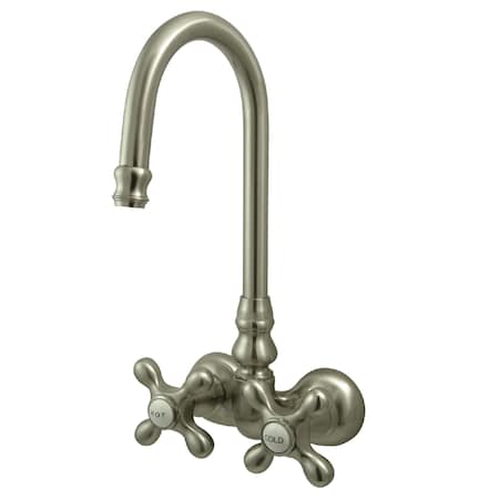 Wall-Mount Clawfoot Tub Faucet, Brushed Nickel, Tub Wall Mount
