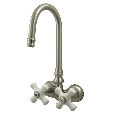 Wall-Mount Clawfoot Tub Faucet, Brushed Nickel, Tub Wall Mount