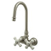 Wall-Mount Clawfoot Tub Faucet, Brushed Nickel, Tub Wall Mount