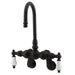 Wall-Mount Clawfoot Tub Faucet, Standard, 3-3/8" to 9", 2, Tub Wall Mount, Oil Rubbed Bronze