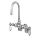 Wall-Mount Clawfoot Tub Faucet, Standard, 3-3/8" to 9", 2, Tub Wall Mount, Polished Chrome