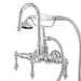 Wall-Mount Clawfoot Tub Faucet, Polished Chrome, Tub Wall Mount