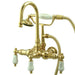 Wall-Mount Clawfoot Tub Faucet, Polished Brass, Tub Wall Mount