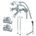 Clawfoot Tub Faucet Packages, Polished Chrome, Tub Wall Mount