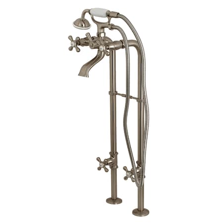 Freestanding Tub Faucet, Standard, 2, Freestanding, Brushed Nickel