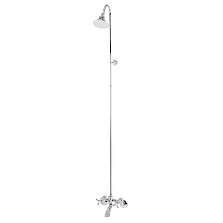 Wall-Mount Clawfoot Tub Faucet, Polished Chrome, Wall Mount