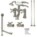 Clawfoot Tub Faucet Packages, Brushed Nickel, Deck Mount