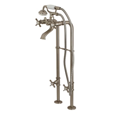 Freestanding Tub Faucet, Standard, 2, Freestanding, Brushed Nickel
