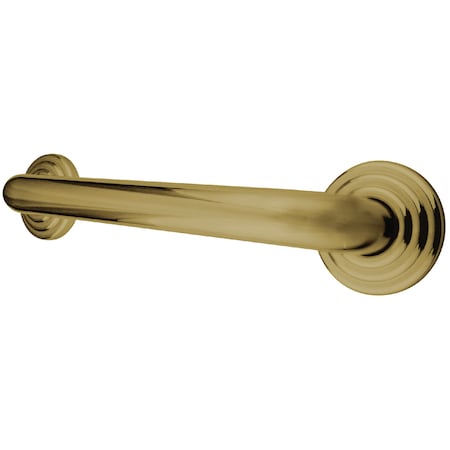 Traditional DR314322 32"X1-1/4" OD Grab Bar, 35-1/16" L, Brass, Polished Brass