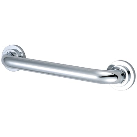 Modern DR414121 12" Decorative 1-1/4" OD Grab B, 14-13/16" L, 17 ga. Brass, Polished chrome