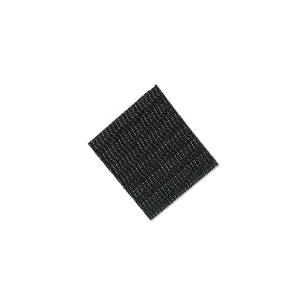 Reclosable Fastener Shape,  Square,  Rubber Adhesive,  2 in,  2 in Wd,  Black,  25 PK