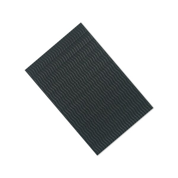 Reclosable Fastener Shape,  Square,  Rubber Adhesive,  6 in,  4 in Wd,  Black,  6 PK