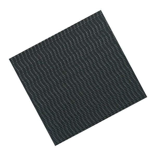 Reclosable Fastener Shape,  Square,  Rubber Adhesive,  6 in,  6 in Wd,  Black,  6 PK