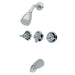 Tub and Shower Faucet, Polished Chrome, Wall Mount