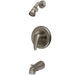 Tub and Shower Faucet, Standard, 3, Wall Mount, Brushed Nickel