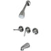 Tub and Shower Faucet, Brushed Nickel, Wall Mount