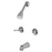 Tub and Shower Faucet, Brushed Nickel, Wall Mount