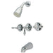 Tub and Shower Faucet, Polished Chrome, Wall Mount