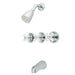 Tub and Shower Faucet, Polished Chrome, Wall Mount
