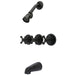 Tub and Shower Faucet, Oil Rubbed Bronze, Wall Mount