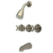 Tub and Shower Faucet, Brushed Nickel, Wall Mount