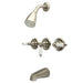 Tub and Shower Faucet, Brushed Nickel, Wall Mount