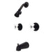 KB245PX Tub & Shower Faucet Porcelain Cross Handles