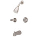 Tub and Shower Faucet, Brushed Nickel, Wall Mount