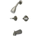 Tub and Shower Faucet, Brushed Nickel, Wall Mount