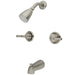Tub and Shower Faucet, Brushed Nickel, Wall Mount