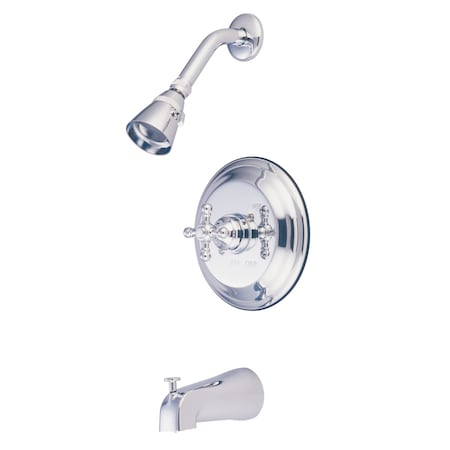 Tub and Shower Faucet, 3, Wall Mount, Polished Chrome