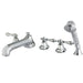 Roman Tub Faucet, Polished Chrome, Deck Mount