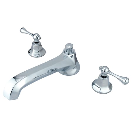 Roman Tub Faucet, Polished Chrome, Deck Mount