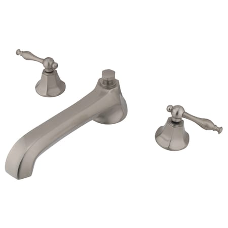 Roman Tub Faucet, Brushed Nickel, Deck Mount