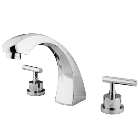 Roman Tub Faucet, Polished Chrome, Deck Mount