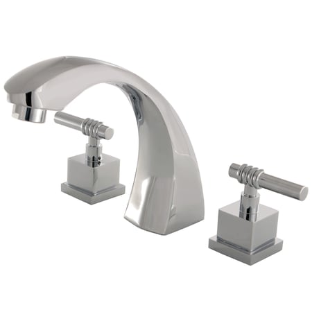 Roman Tub Faucet, Polished Chrome, Deck Mount