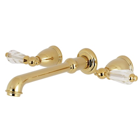 Roman Tub Faucet, Polished Brass, Wall Mount