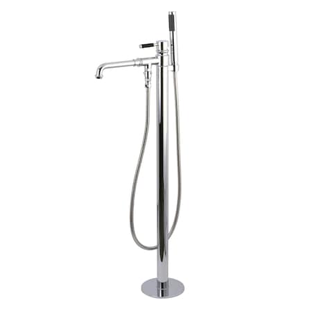 Freestanding Tub Faucet, Polished Chrome, Freestanding