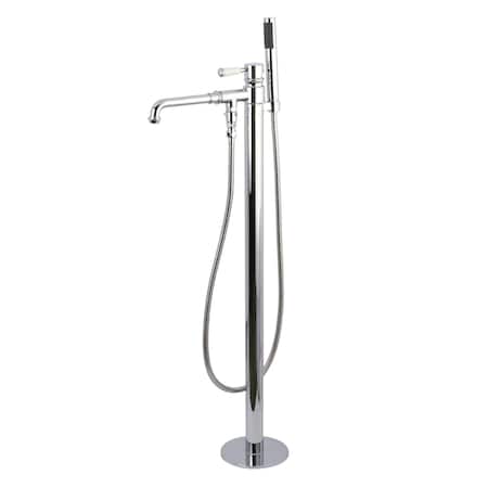 Freestanding Tub Faucet, Polished Chrome, Freestanding
