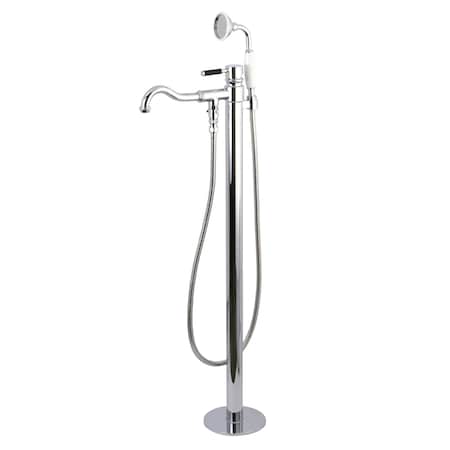 Freestanding Tub Faucet, Polished Chrome, Freestanding