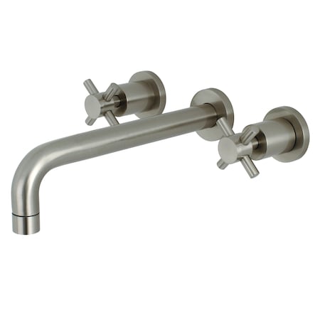 Roman Tub Faucet, Brushed Nickel, Wall Mount