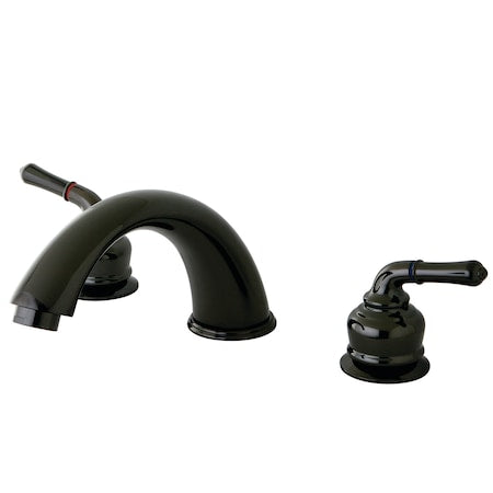 Roman Tub Faucet, Black Stainless Steel, Deck Mount