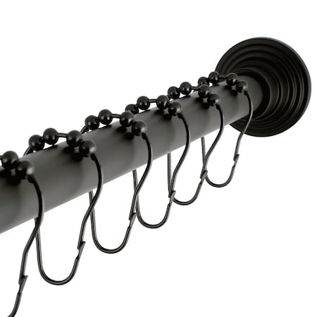 SCC2715 Adjustable Shower Curtain Rod with Ring Combo
