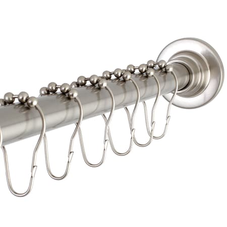 SCC3118 Adjustable Shower Curtain Rod with Ring Combo