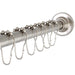 SCC3118 Adjustable Shower Curtain Rod with Ring Combo