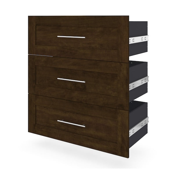 Set 3-Drawer, 36" Storage, Chocolate