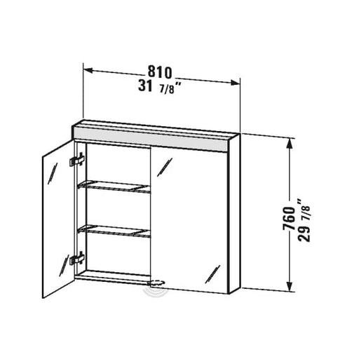 Lm Mirror Cabinet W.Light.Premium 31 1/2"X31 7/8"X5 7/8"