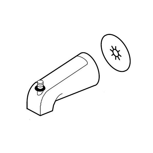 Tub Spout,  Polished Brass (PVD),  Wall