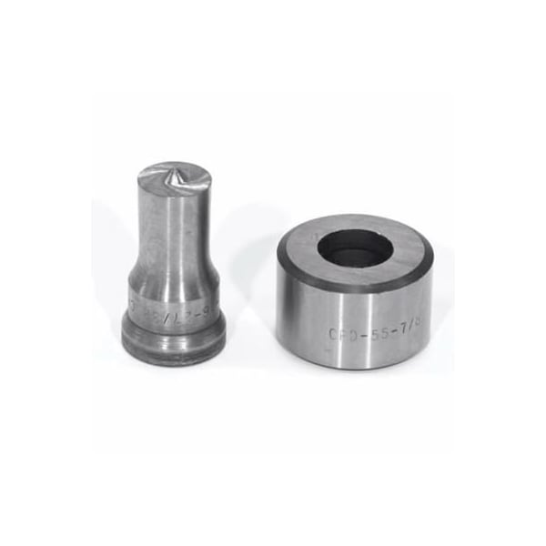 Punch And Die Set,  Round,  2732 In Punch,  78 In Die Sizes Included,  2 Piece,  For Use With