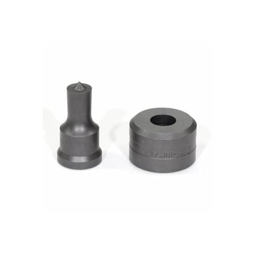 Punch And Die Set,  Round,  17 Mm Punch,  178 Mm Die Sizes Included,  2 Piece,  For Use With Standard